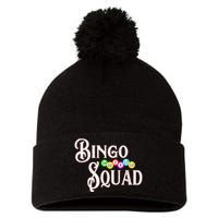 Bingo Squad Funny Bingo Lover Pom Pom 12in Knit Beanie