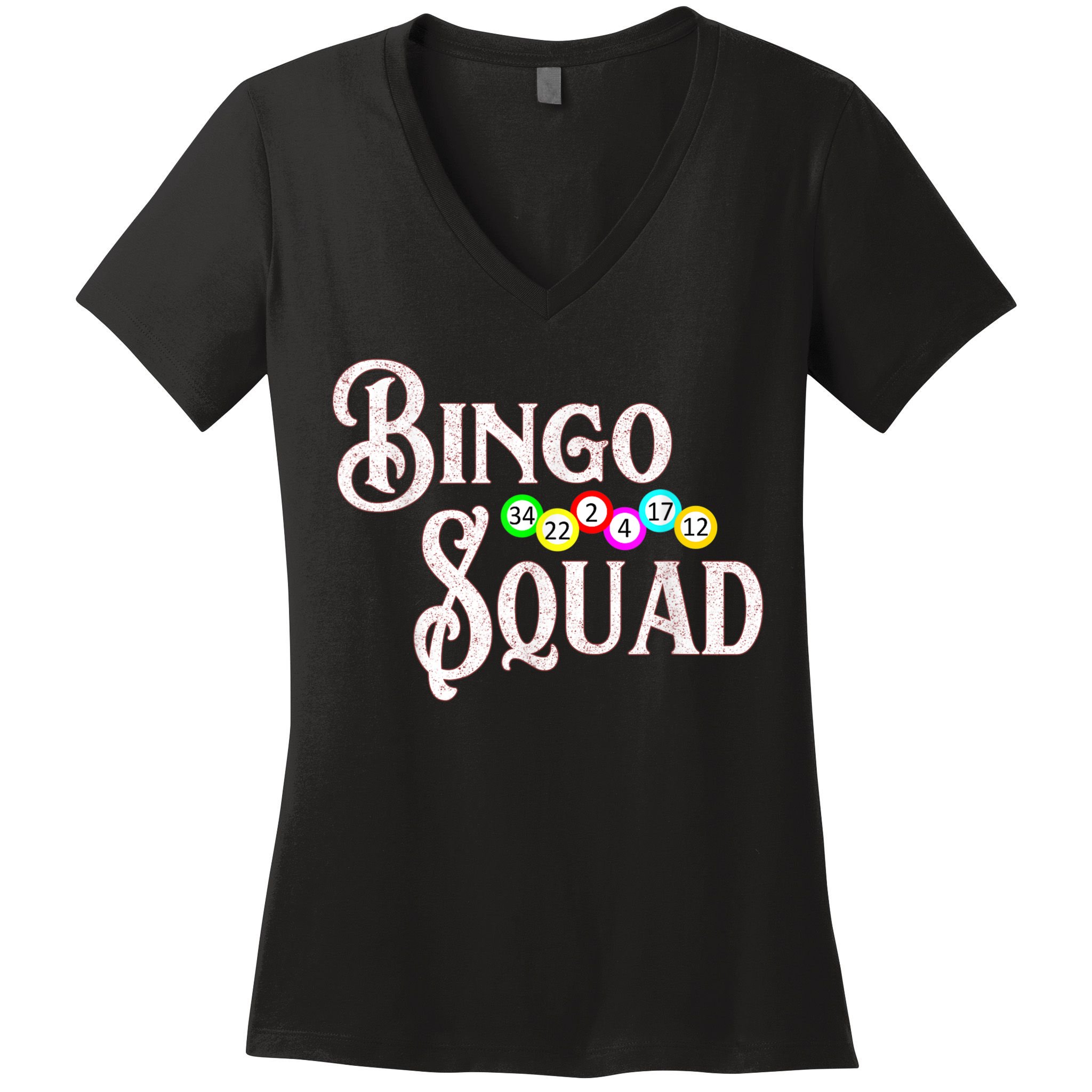 Bingo Squad Funny Bingo Lover Women's V-Neck T-Shirt
