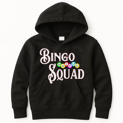 Bingo Squad Funny Bingo Lover Kids Hoodie
