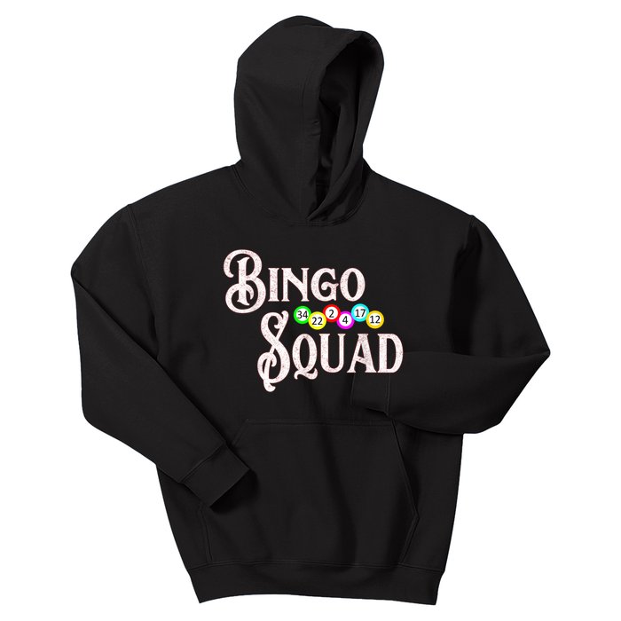 Bingo Squad Funny Bingo Lover Kids Hoodie