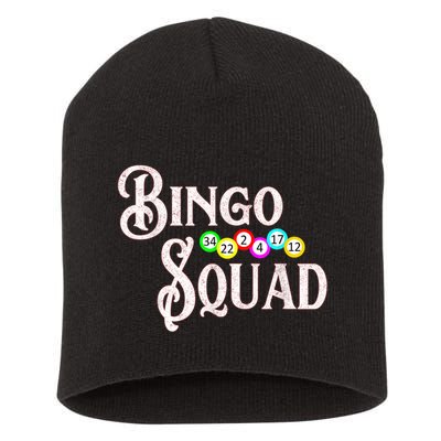 Bingo Squad Funny Bingo Lover Short Acrylic Beanie