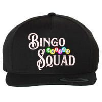 Bingo Squad Funny Bingo Lover Wool Snapback Cap