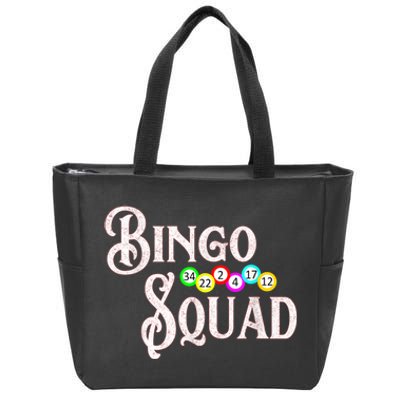 Bingo Squad Funny Bingo Lover Zip Tote Bag