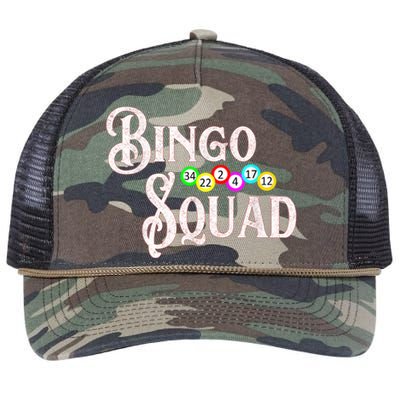 Bingo Squad Funny Bingo Lover Retro Rope Trucker Hat Cap