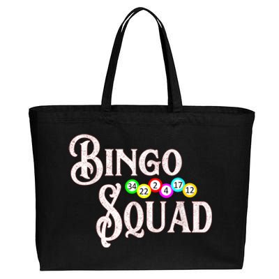 Bingo Squad Funny Bingo Lover Cotton Canvas Jumbo Tote