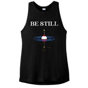 Be Still Fishing Meditational Inspired By Psalms 46 Message Ladies PosiCharge Tri-Blend Wicking Tank