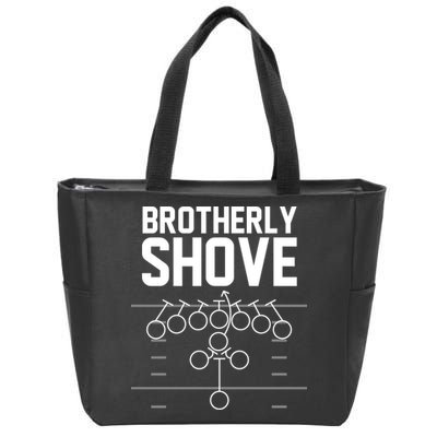 Brotherly Shove Football Fan Zip Tote Bag
