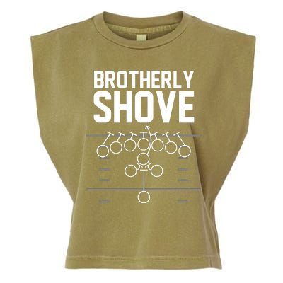 Brotherly Shove Football Fan Garment-Dyed Women's Muscle Tee