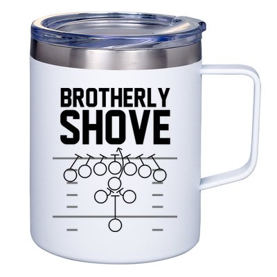 Brotherly Shove Football Fan 12oz Stainless Steel Coffee Mug