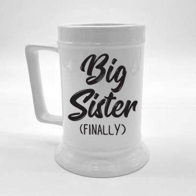 Big Sister Finally Shirts Girls Kids Big Sister Beer Stein