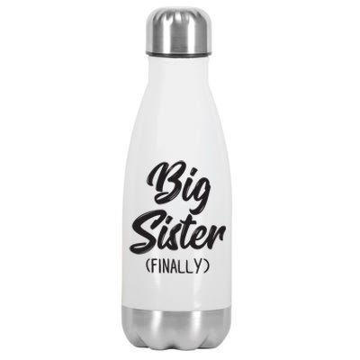 Big Sister Finally Shirts Girls Kids Big Sister Stainless Steel Insulated Water Bottle