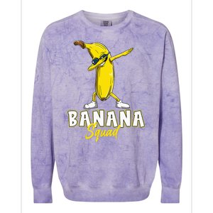 Banana Squad Funny Dabbing Banana Food & Dab Colorblast Crewneck Sweatshirt