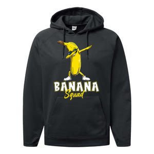 Banana Squad Funny Dabbing Banana Food & Dab Performance Fleece Hoodie