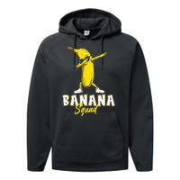 Banana Squad Funny Dabbing Banana Food & Dab Performance Fleece Hoodie