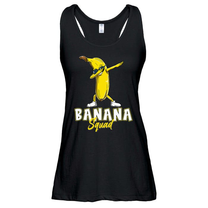 Banana Squad Funny Dabbing Banana Food & Dab Ladies Essential Flowy Tank