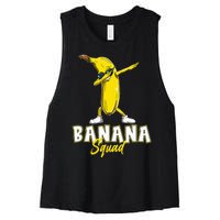 Banana Squad Funny Dabbing Banana Food & Dab Women's Racerback Cropped Tank