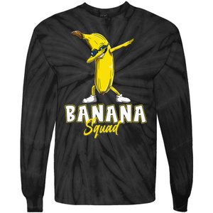 Banana Squad Funny Dabbing Banana Food & Dab Tie-Dye Long Sleeve Shirt