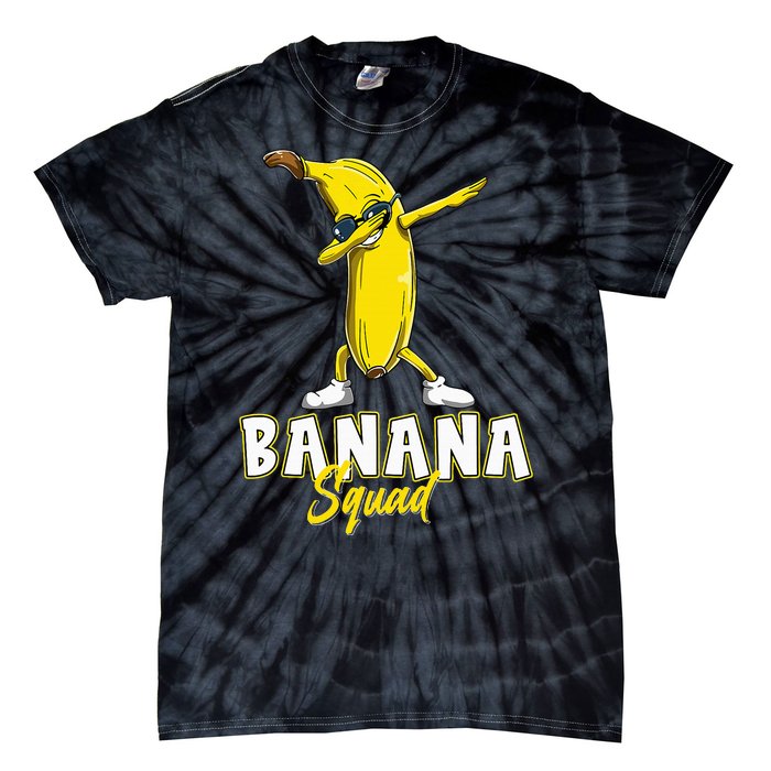 Banana Squad Funny Dabbing Banana Food & Dab Tie-Dye T-Shirt