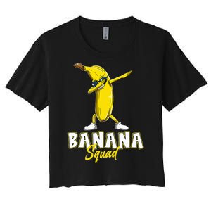 Banana Squad Funny Dabbing Banana Food & Dab Women's Crop Top Tee