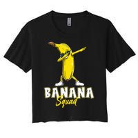 Banana Squad Funny Dabbing Banana Food & Dab Women's Crop Top Tee