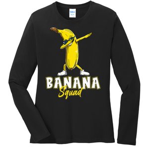 Banana Squad Funny Dabbing Banana Food & Dab Ladies Long Sleeve Shirt