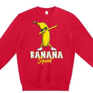 Banana Squad Funny Dabbing Banana Food & Dab Premium Crewneck Sweatshirt