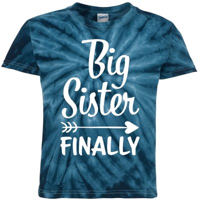 Big Sister Finally Kids Big Sister Kids Tie-Dye T-Shirt