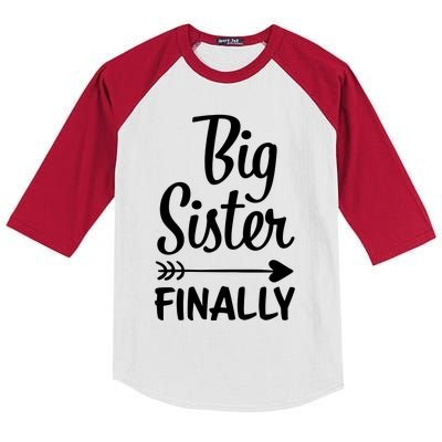 Big Sister Finally Kids Big Sister Kids Colorblock Raglan Jersey