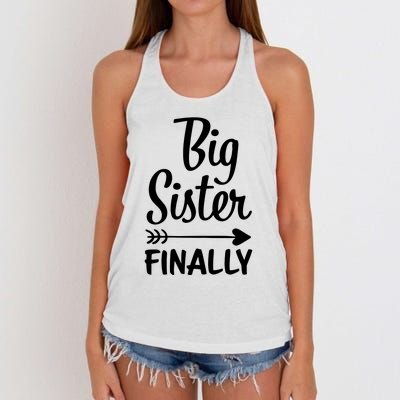 Big Sister Finally Kids Big Sister Women's Knotted Racerback Tank