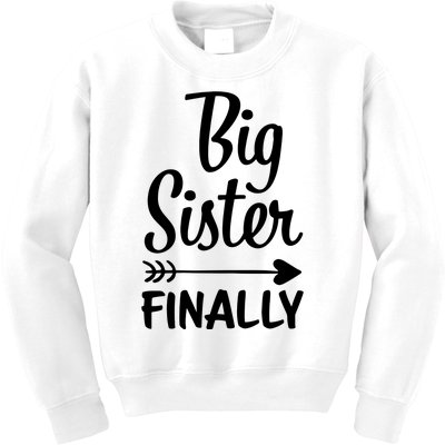 Big Sister Finally Kids Big Sister Kids Sweatshirt