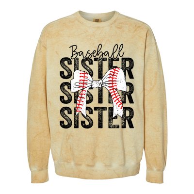 Baseball Sister Funny Baseball Life Softball Life Girl Women Colorblast Crewneck Sweatshirt