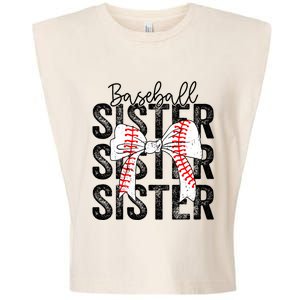 Baseball Sister Funny Baseball Life Softball Life Girl Women Garment-Dyed Women's Muscle Tee