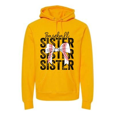 Baseball Sister Funny Baseball Life Softball Life Girl Women Premium Hoodie