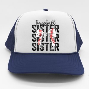 Baseball Sister Funny Baseball Life Softball Life Girl Women Trucker Hat