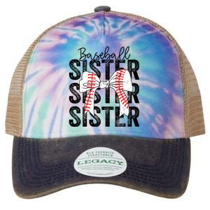 Baseball Sister Funny Baseball Life Softball Life Girl Women Legacy Tie Dye Trucker Hat