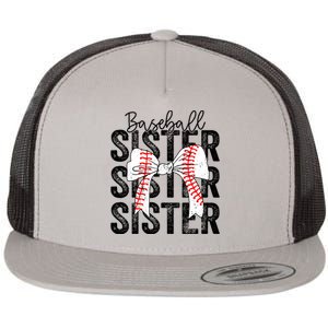 Baseball Sister Funny Baseball Life Softball Life Girl Women Flat Bill Trucker Hat