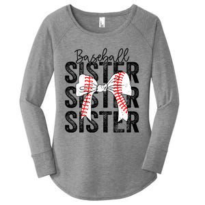 Baseball Sister Funny Baseball Life Softball Life Girl Women Women's Perfect Tri Tunic Long Sleeve Shirt