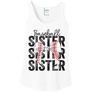 Baseball Sister Funny Baseball Life Softball Life Girl Women Ladies Essential Tank