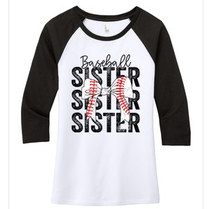 Baseball Sister Funny Baseball Life Softball Life Girl Women Women's Tri-Blend 3/4-Sleeve Raglan Shirt