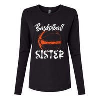 Basketball Sister  Family Matching Basketball Ballers Womens Cotton Relaxed Long Sleeve T-Shirt