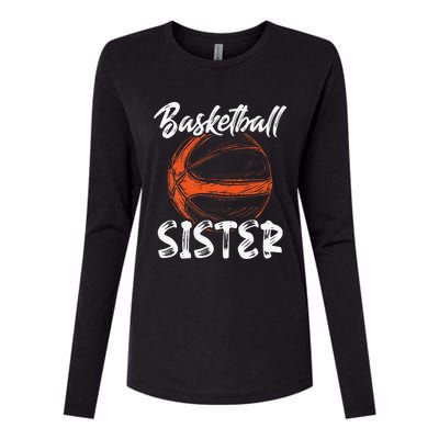 Basketball Sister  Family Matching Basketball Ballers Womens Cotton Relaxed Long Sleeve T-Shirt