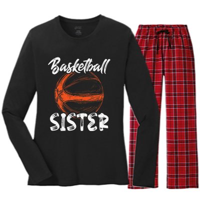 Basketball Sister  Family Matching Basketball Ballers Women's Long Sleeve Flannel Pajama Set 