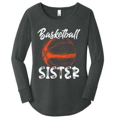 Basketball Sister  Family Matching Basketball Ballers Women's Perfect Tri Tunic Long Sleeve Shirt