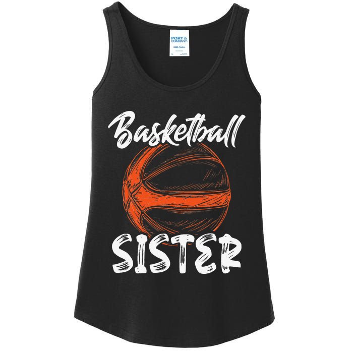 Basketball Sister  Family Matching Basketball Ballers Ladies Essential Tank