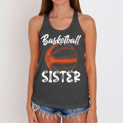 Basketball Sister  Family Matching Basketball Ballers Women's Knotted Racerback Tank