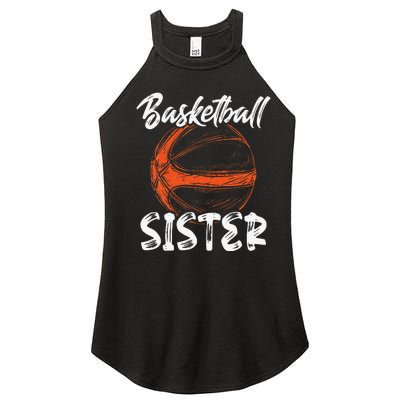 Basketball Sister  Family Matching Basketball Ballers Women's Perfect Tri Rocker Tank