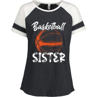 Basketball Sister  Family Matching Basketball Ballers Enza Ladies Jersey Colorblock Tee