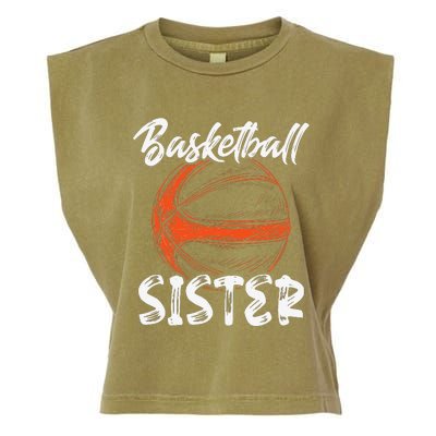 Basketball Sister  Family Matching Basketball Ballers Garment-Dyed Women's Muscle Tee