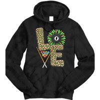 Billiards Shirts Funny, Love Billiards Snooker Pool Leopard Sunflower Sports Tie Dye Hoodie