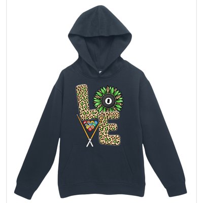 Billiards Shirts Funny, Love Billiards Snooker Pool Leopard Sunflower Sports Urban Pullover Hoodie